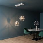 Colgante Orbital 2 Luces Átomo Mini (15) Alambre De Acero