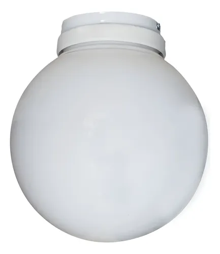 Aplique Globo Pvc 20 Cm Antivandálico De Techo Ó Pared E27 - Imagen 2