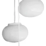 Colgante Honguito De Vidrio Opal 3 Luces Moderno - Apto Led