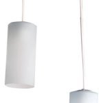 Colgante Cilindro De Vidrio Satinado 2 Luces Moderno - E27