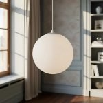 Colgante Globo Pvc Opal 35 Cm Deco Apto Led E-27