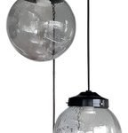 Colgante Globo Esfera De Vidrio Burbuja 10x18 Cm 3 Luces