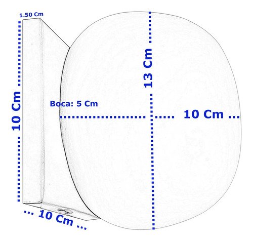 Aplique Globo Estudio De Techo, Pared, Camarin 5x10 - Gz9 - Imagen 3