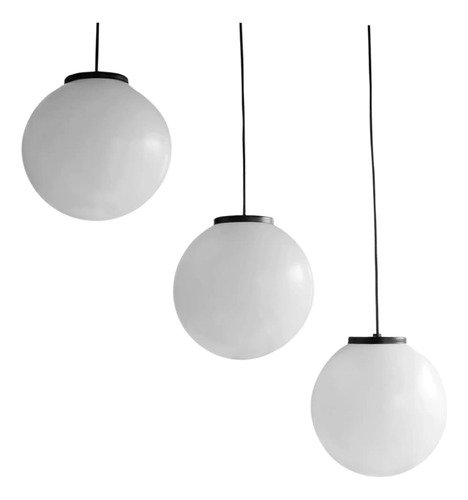 Colgante Globo Pvc 25 Cm Base Rectangular 3 Luces - E27 - Imagen 1
