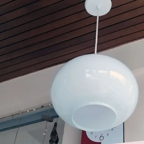 Colgante Globo 1 Luz 2 Bocas (3) Vidrio Opal Moderno - E27 - Imagen 5