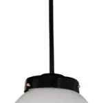 Barral Colgante 30 Cm Con Grifa Globo Vidrio Opal 10x18 -e27