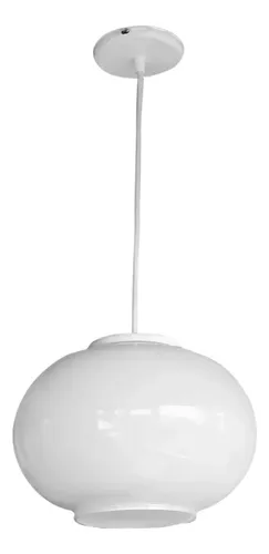 Colgante Globo 1 Luz 2 Bocas (3) Vidrio Opal Moderno - E27 - Imagen 4