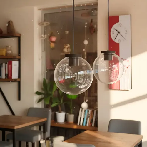 Colgante Globo Pvc 20 Antivandálico Base Rectang 2 Luces E27 - Imagen 4