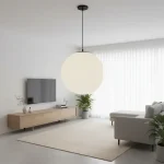 Colgante Globo Esfera Pvc Opal 45 Cm Deco Apto Led E-27