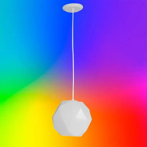 Colgante Prisma Esfera Pvc Opal Antivandálico 1 Luz - E27 - Imagen 6