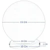 Repuesto Base Aplique Globo De Pared-techo Chico 8x15 E27 - Thumbnail Image 2