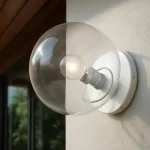 Aplique Globo De Pared Ó Techo Chico 8x15 Transparente E27
