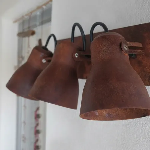Aplique Spot Economico De Chapa 3 Luces Simil Óxido - E27 - Imagen 11