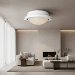 Plafón Iluminación Redondo Fundición Aluminio 2l Opal - E27
