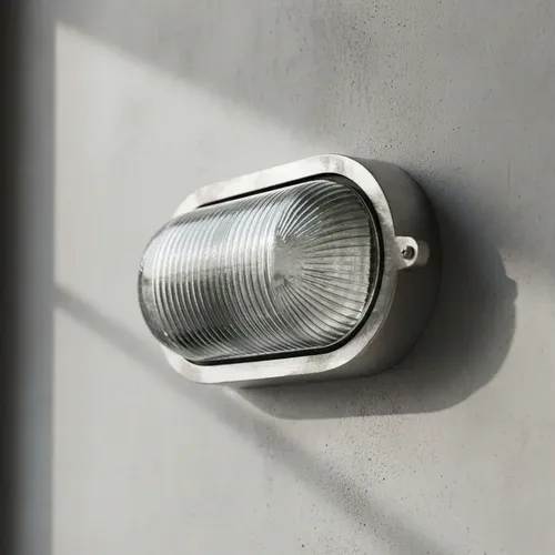 Plafón Fundición Aluminio Ovalado Grande E27 - Imagen 3