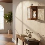 Farol Colonial Metálico Efecto Óxido Vidrio Rectangular (5)